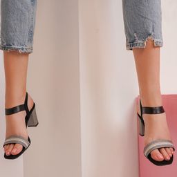 Shezone Women Open Toe Block Sandals-39