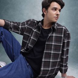 The Roadster Lifestyle Co. Relaxed Checked Pure Cotton Casual Shirt-picture-49