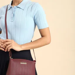 DressBerry Striped Detail Crossbody Sling Bag-35