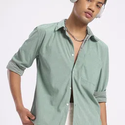 glitchez Effortless Edge Oversized Bliss Corduroy Shirt-image-58