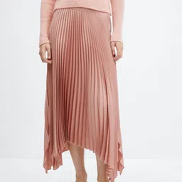MANGO Accordion Pleated Asymmetric Midi Skirt-image-27
