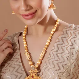 Rubans Women Gold-Plated Handcrafted Jewellery Set-22