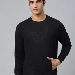 Blackberrys Men Black Self Design Sweatshirt-image-44