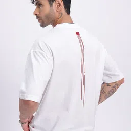glitchez Heartfelt Notes Pure Cotton Drop-Shoulder Sleeves Oversized T-shirt-image-52