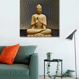 999Store Brown & Black Lord Buddha Canvas Wall Art-image-69