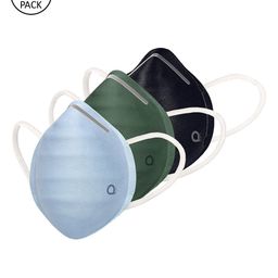 Amante Unisex Pack of 3 Reusable Countoured Masks-1
