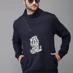 Campus Sutra Men Navy Blue & White Printed Sweatshirt-picture-16