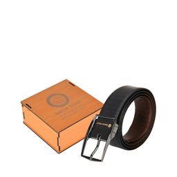 bacca bucci Men Black & Brown Solid Reversible Leather Belt-image-36