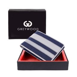Greywood Men Blue Solid Two Fold Leather Wallet-image-56