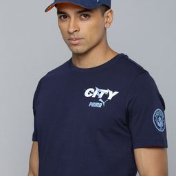Puma Brand Logo Manchester City Ftblicons Printed Pure Cotton Football T-shirt-image-73