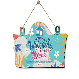 Indigifts Welcome Home Printed Wall/Door Hanging-11