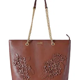 Eske Leather Tote Bag with Cut Work-10