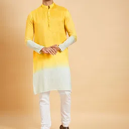 HILO DESIGN Ombre Dyed Regular Kurta With Pyjamas-picture-10