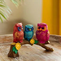 ExclusiveLane Owl Buddies Modern Figurine Decorative Showpiece-image-53