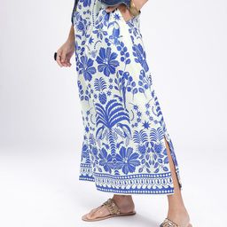glitchez Women Floral Printed Midi A-Line Skirt With Side Slit-image-88