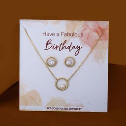 Carlton London 18K Gold-Plated Pearl Jewellery Set-image-11