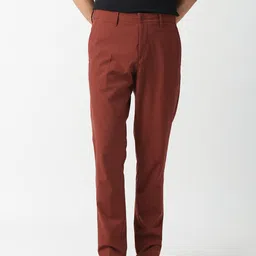 RARE RABBIT Men Drivers Mid Rise Slim Fit Regular Cotton Trouser-image-27