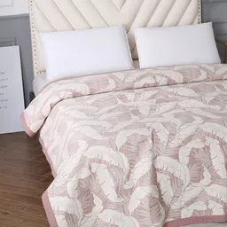 URBAN DREAM Red & White Floral Double Queen Bed Cover-image-23