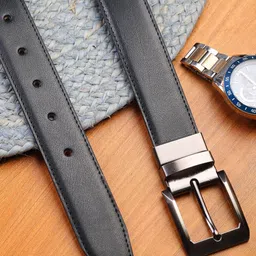 ZEVORA Men Textured Leather Reversible Belt-picture-53