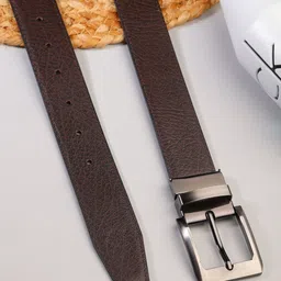 ZEVORA Men Textured Leather Reversible Belt-picture-18