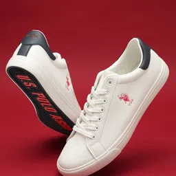 U S Polo Assn Men White PU Sneakers-image-51