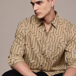 The Roadster Life Co. Relaxed Fit Opaque Abstract Printed Pure Cotton Casual Shirt-picture-28