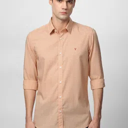 Van Heusen Sport Slim Fit Grid Tattersall Checked Pure Cotton Casual Shirt-image-95