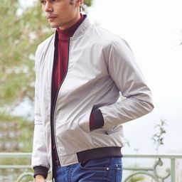Crimsoune Club Men Grey & Black Reversible Bomber Jacket-image-91