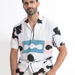 RARE RABBIT Men Ansel Slim Fit Abstract Printed Shirt-image-76