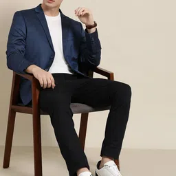 INVICTUS Men Slim Fit Single-Breasted Blazer-picture-47