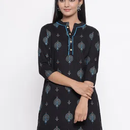 Fabriko Women Black Printed Kurti-picture-55