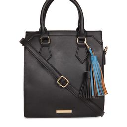 Sugarush Women Black Solid Handheld Bag-11