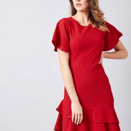 Athena Women Red Solid Sheath Dress-image-86