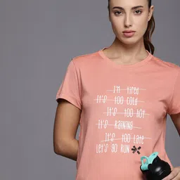 HRX by Hrithik Roshan Rapid-Dry Antimicrobial Finish Typography Printed Running T-shirt-picture-3