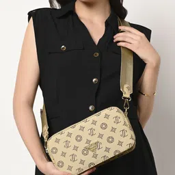LAVIE Signature Brand Logo Printed Hawaii Structured Small Sling Bag-33