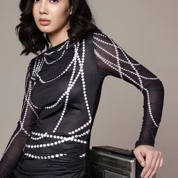 The Roadster Life Co. Bead Printed Long Sleeves Top-image-49