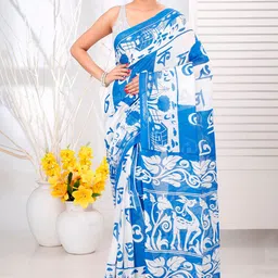 DipDiya Woven Design Pure Cotton Taant Saree-picture-0