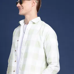 Mast & Harbour Men Buffalo Checked Pure Cotton Casual Shirt-picture-46