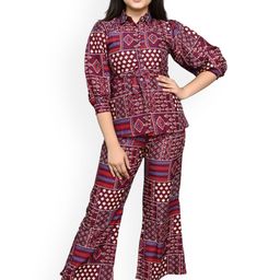 FELLAMO Girls Printed Slim-Fit Top & Trousers-image-43
