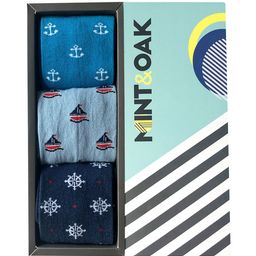 Mint & Oak Men Pack of 3 Multicoloured Calf-Length Socks-19