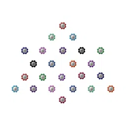 Comet Busters Embellished Traditional Designer Bindi 24 Pcs-14