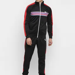 Yuuki Men Black & Red Colorblocked Tracksuit-image-68