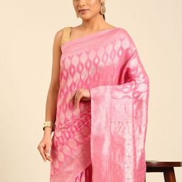 MOHEY Ethnic Motifs Woven Design Zari Saree-image-28