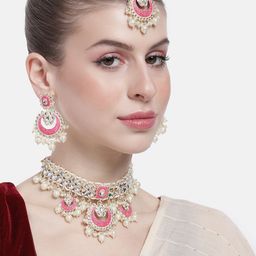 Peora Gold-Plated Kundan-Studded Jewellery Set-26