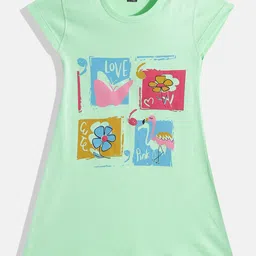 Eteenz Girls Premium Cotton Graphic Printed A-Line Dress-picture-29