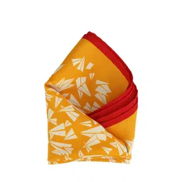 Calvadoss Men Yellow & White Printed Pocket Square-image-40