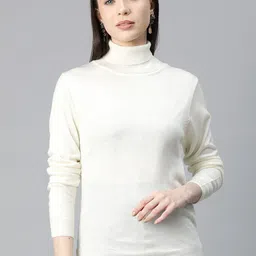 Pierre Carlo Women Solid Acrylic Pullover Sweater-image-56