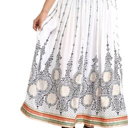 Exotic India Embellished Embroidered Flared A-Line Maxi Skirt-image-20