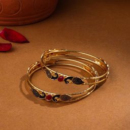 Anouk Set of 2 Kundan Studded Bangles-image-95