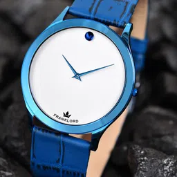 Franklord Sleek Super Slim Series Men Leather Analogue Watch F-134 SBUG-35